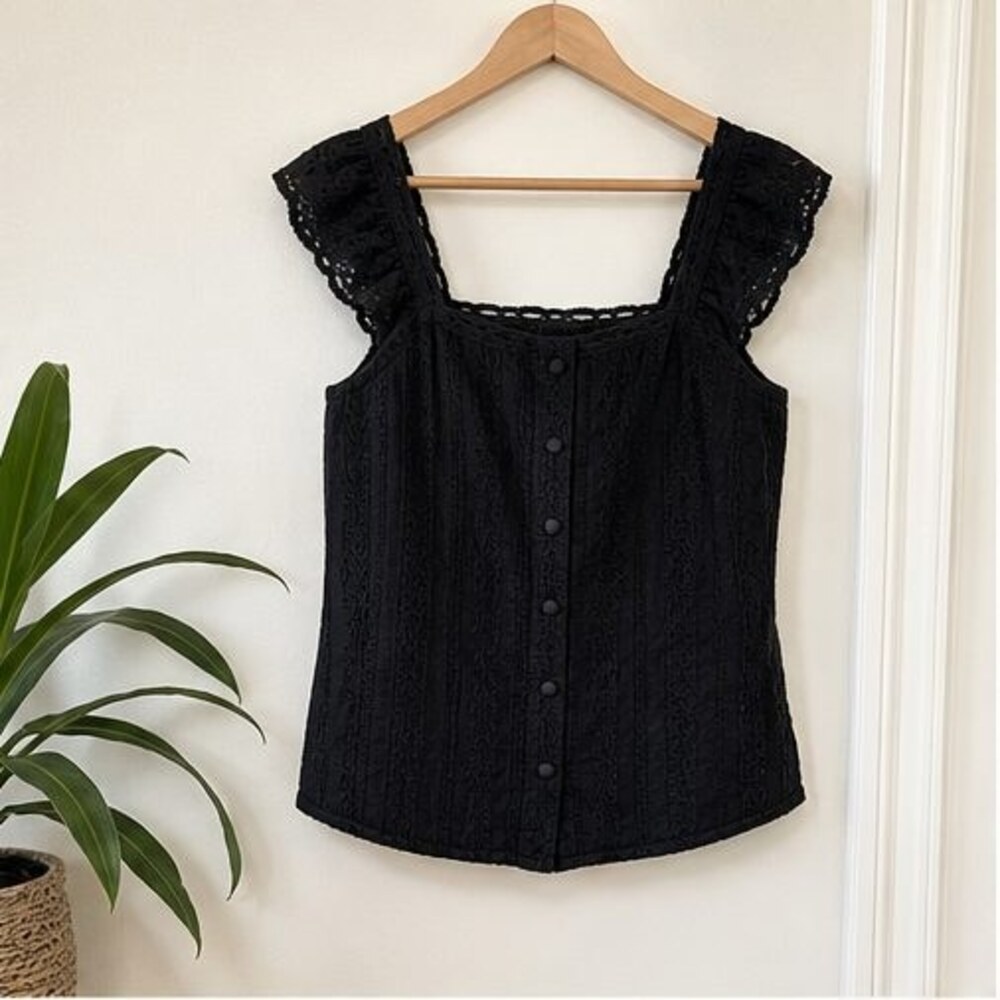 Black Puff Sleeve Top